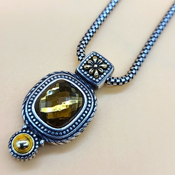 Brighton "CZARINA" Smokey Topaz Swarovski Solitaire in Victorian Revival Setting - Picture 1 of 15